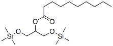 Decanoic acid 2-[(trimethylsilyl)oxy]-1-[[(trimethylsilyl)oxy]methyl ]ethyl ester Structure,55268-48-9Structure