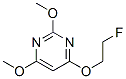 Pyrimidine, 4-(2-fluoroethoxy)-2,6-dimethoxy- (9ci) Structure,552882-15-2Structure