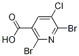 2,6-二溴-5-氯烟酸结构式_55304-86-4结构式