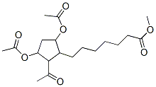 2-乙酰基-3,5-双(乙酰基氧基)环戊烷庚酸甲酯结构式_55334-66-2结构式