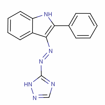 2-苯基-3-(1H-1,2,4-噻唑-5-基氮杂)-1H-吲哚结构式_55425-38-2结构式