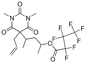 2,2,3,3,4,4,4-Heptafluorobutanoic acid 3-[hexahydro-1,3-dimethyl-2,4,6-trioxo-5-(2-propenyl)pyrimidin-5-yl ]-1-methylbutyl ester Structure,55429-89-5Structure