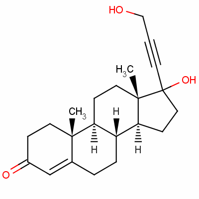 17beta-羟基-17(3-羟基-1-丙炔基)雄甾-4-烯-3-酮结构式_55542-26-2