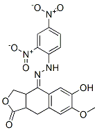 1,3,3A,4,9,9a-hexahydro-6-hydroxy-7-methoxy-4-[2-(2,4-dinitrophenyl)hydrazono]naphtho[2,3-c]furan-1-one Structure,55556-72-4Structure