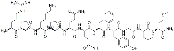 Arg-Pro-Lys-Pro-Gln-Gln-Phe-Tyr-Gly-Leu-Met-Nh2结构式_55614-10-3结构式