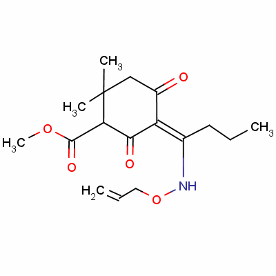 Methyl 5-[1-[(allyloxy)amino]butylidene]-2,2-dimethyl-4,6-dioxocyclohexanecarboxylate Structure,55634-91-8Structure