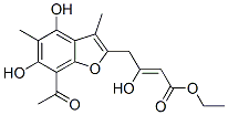 4-(7-乙酰基-4,6-二羟基-3,5-二甲基苯并呋喃-2-基)-3-羟基-2-丁酸乙酯结构式_55649-37-1结构式