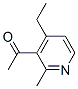 Ethanone, 1-(4-ethyl-2-methyl-3-pyridinyl)-(9ci) Structure,56059-75-7Structure