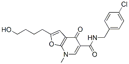 Furo[2,3-b]pyridine-5-carboxamide,n-[(4-chlorophenyl)methyl ]-4,7-dihydro-2-(4-hydroxybutyl)-7-methyl-4-oxo- Structure,562101-79-5Structure