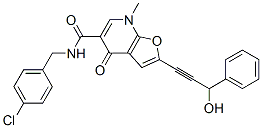 Furo[2,3-b]pyridine-5-carboxamide,n-[(4-chlorophenyl)methyl ]-4,7-dihydro-2-(3-hydroxy-3-phenyl-1-propynyl)-7-methyl-4-oxo-(9ci) Structure,562101-82-0Structure