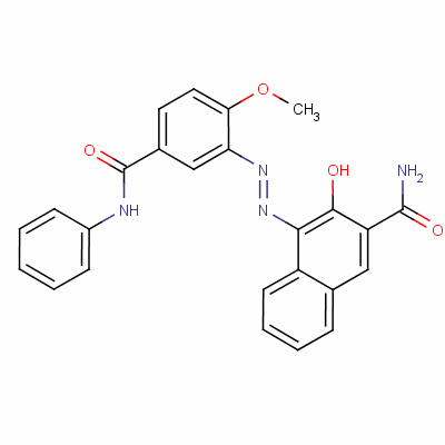 4-[[5-(Anilino)carbonyl-2-methoxyphenyl ]azo]-3-hydroxynaphthalene-2-carboxamide Structure,56396-10-2Structure