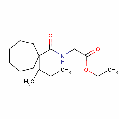 Ethyl n-[[1-(1-methylpropyl)cycloheptyl ]carbonyl ]glycinate Structure,56471-41-1Structure