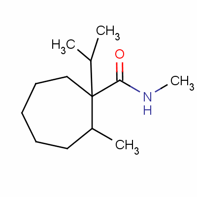 1-异丙基-n-甲基-2-甲基环庚烷羧酰胺结构式_56471-47-7结构式