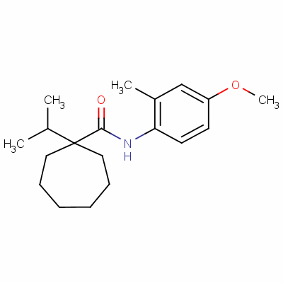 1-(异丙基)-n-(4-甲氧基-2-甲基苯基)环庚烷羧酰胺结构式_56471-69-3结构式