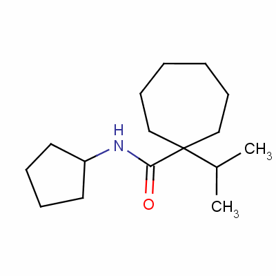 N-cyclopentyl-1-isopropylcycloheptanecarboxamide Structure,56471-70-6Structure