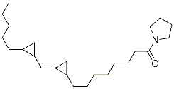 1-[8-[2-[(2-Pentylcyclopropyl)methyl ]cyclopropyl ]octanoyl ]pyrrolidine Structure,56600-06-7Structure