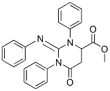 Hexahydro-6-oxo-1,3-diphenyl-2-(phenylimino)-4-pyrimidinecarboxylic acid methyl ester Structure,56630-79-6Structure