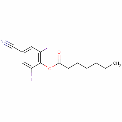 4-Cyano-2,6-diiodophenyl heptanoate Structure,56634-96-9Structure