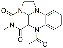 4H,7h-benz[g]imidazo[1,2,3-ij]pteridine-4,6(5h)-dione,7-acetyl-1,2-dihydro-5-methyl- Structure,56637-16-2Structure