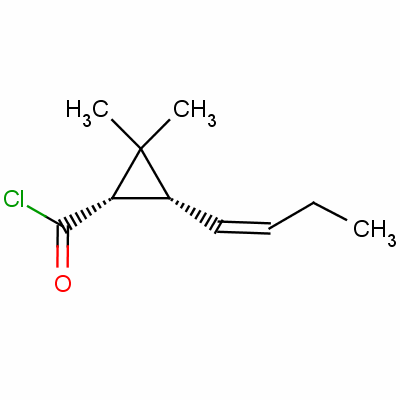 (1S-cis)-2,2-dimethyl-3-(2-methylprop-1-enyl)cyclopropanecarbonyl chloride Structure,56650-12-5Structure