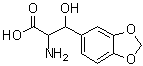 2-氨基-3-(1,3-苯并二氧杂环戊烯l-5-基)-3-羟基丙酸结构式_56672-56-1结构式