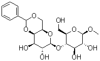 4-O-[4,6-O-(苯基亚甲基)-BETA-D-半乳糖基]-BETA-D-吡喃葡萄糖苷甲酯结构式_56865-31-7结构式