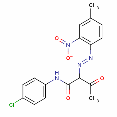 N-(4-氯苯基)-2-[(4-甲基-2-硝基苯基)氮杂]-3-氧代丁酰胺结构式_57206-89-0结构式