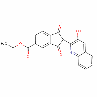 Ethyl 2,3-dihydro-2-(3-hydroxy-2-quinolyl)-1,3-dioxo-1h-indene-5-carboxylate Structure,57258-90-9Structure