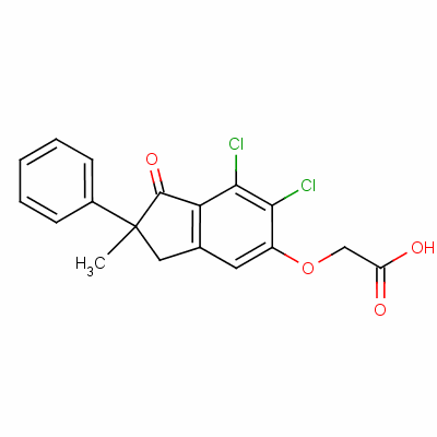 (S)-[(6,7-dichloro-2,3-dihydro-2-methyl-1-oxo-2-phenyl-1h-inden-5-yl)oxy]acetic acid Structure,57297-16-2Structure