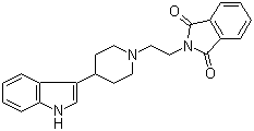 4-(3-吲哚基)-1-(2-邻苯二甲酰亚氨基乙基)哌啶结构式_57311-64-5结构式