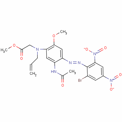 n-[5-(乙酰基氨基)-4-[(2-溴-4,6-二硝基苯基)氮杂]-2-甲氧基苯基]-n-烯丙基甘氨酸甲酯结构式_57414-26-3结构式