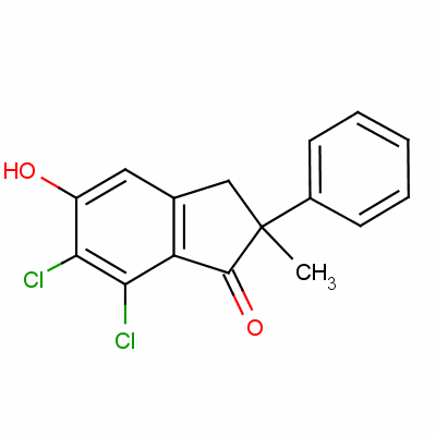 6,7-Dichloro-5-hydroxy-2-methyl-2-phenylindan-1-one Structure,57509-50-9Structure