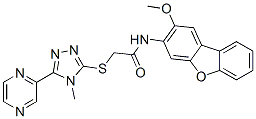 Acetamide,n-(2-methoxy-3-dibenzofuranyl)-2-[(4-methyl-5-pyrazinyl-4h-1,2,4-triazol-3-yl)thio]-(9ci) Structure,575469-83-9Structure