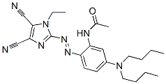 2-[2-(乙酰基氨基)-4-(二丁基氨基)苯基氮杂]-1-乙基-1H-咪唑-4,5-二甲腈结构式_57563-19-6结构式