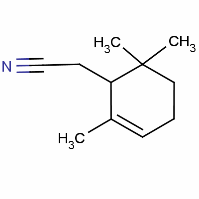 2,6,6-三甲基-2-環己烯-1-乙腈結構式_57576-14-4結構式