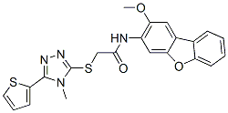 (9ci)-n-(2-甲氧基-3-二苯并呋喃)-2-[[4-甲基-5-(2-噻吩)-4H-1,2,4-噻唑-3-基]硫代]-乙酰胺结构式_577696-40-3结构式