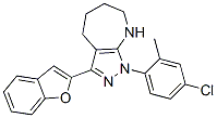 (9ci)-3-(2-苯并呋喃)-1-(4-氯-2-甲基苯基)-1,4,5,6,7,8-六氢-吡唑并[3,4-b]氮杂卓结构式_577957-46-1结构式