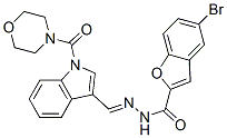 (9ci)-5-溴-2-苯并呋喃羧酸-[[1-(4-吗啉羰基)-1H-吲哚-3-基]亚甲基]肼结构式_577963-21-4结构式