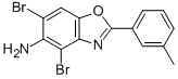 4,6-Dibromo-2-(3-methylphenyl)-1,3-benzoxazol-5-amine Structure,577983-57-4Structure