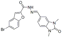 2-Benzofurancarboxylicacid,5-bromo-,[(2,3-dihydro-1,3-dimethyl-2-oxo-1h-benzimidazol-5-yl)methylene]hydrazide(9ci) Structure,577984-49-7Structure