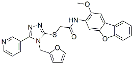 Acetamide, 2-[[4-(2-furanylmethyl)-5-(3-pyridinyl)-4h-1,2,4-triazol-3-yl]thio]-n-(2-methoxy-3-dibenzofuranyl)-(9ci) Structure,577985-69-4Structure