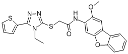 (9ci)-2-[[4-乙基-5-(2-噻吩)-4H-1,2,4-噻唑-3-基]硫代]-n-(2-甲氧基-3-二苯并呋喃)-乙酰胺结构式_577986-57-3结构式