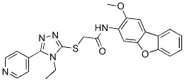 (9ci)-2-[[4-乙基-5-(4-吡啶)-4H-1,2,4-噻唑-3-基]硫代]-n-(2-甲氧基-3-二苯并呋喃)-乙酰胺结构式_578001-72-6结构式