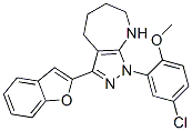 (9ci)-3-(2-苯并呋喃)-1-(5-氯-2-甲氧基苯基)-1,4,5,6,7,8-六氢-吡唑并[3,4-b]氮杂卓结构式_578705-16-5结构式