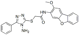 (9ci)-2-[(4-氨基-5-苯基-4H-1,2,4-噻唑-3-基)硫代]-n-(2-甲氧基-3-二苯并呋喃)-乙酰胺结构式_578745-02-5结构式