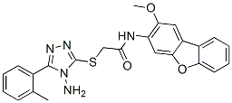 (9ci)-2-[[4-氨基-5-(2-甲基苯基)-4H-1,2,4-噻唑-3-基]硫代]-n-(2-甲氧基-3-二苯并呋喃)-乙酰胺结构式_578762-73-9结构式