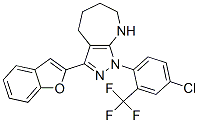 (9ci)-3-(2-苯并呋喃)-1-[4-氯-2-(三氟甲基)苯基]-1,4,5,6,7,8-六氢-吡唑并[3,4-b]氮杂卓结构式_579437-62-0结构式