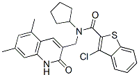 (9ci)-3-氯-n-环戊基-n-[(1,2-二氢-5,7-二甲基-2-氧代-3-喹啉)甲基]-苯并[b]噻吩-2-羧酰胺结构式_579453-74-0结构式