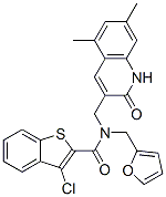 (9ci)-3-氯-n-[(1,2-二氢-5,7-二甲基-2-氧代-3-喹啉)甲基]-n-(2-呋喃甲基)-苯并[b]噻吩-2-羧酰胺结构式_579454-05-0结构式