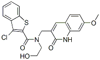 Benzo[b]thiophene-2-carboxamide,3-chloro-n-[(1,2-dihydro-7-methoxy-2-oxo-3-quinolinyl)methyl ]-n-(2-hydroxyethyl)-(9ci) Structure,579456-22-7Structure